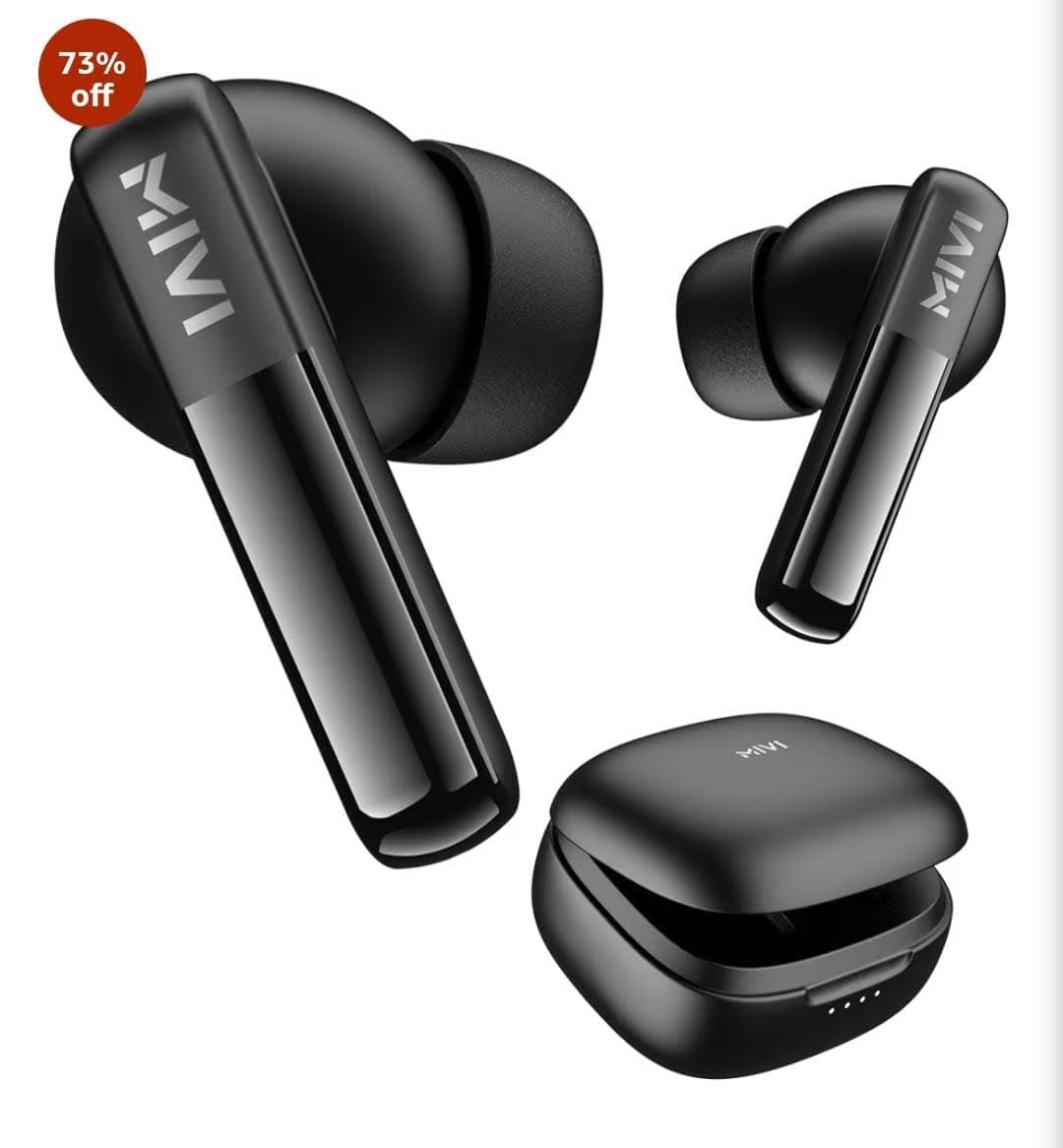 Wireless Stereo In-Ear Earbuds with Charging Case in Black