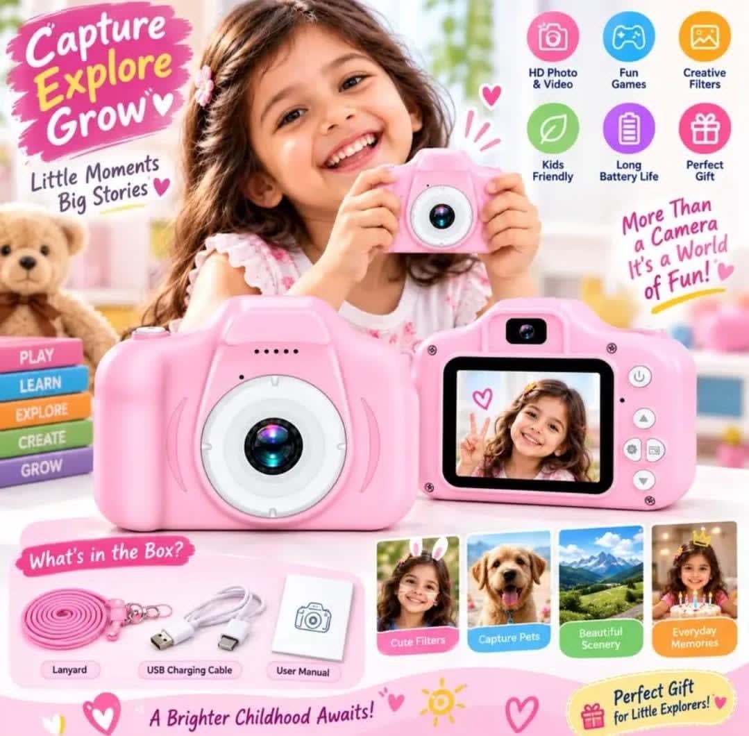 Pink Kids Digital Camera with Games and Filters - Pink, Plastic, Remote Control & Outdoor Toys - photo 1 of 1